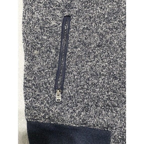 Abercrombie & Fitch Bomber Jacket Men's L Navy/Gray Quilted Zip Up Wool Blend - Picture 9 of 12